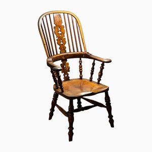 Large Victorian Windsor Armchair in Elm, 1850s-SSK-1820674