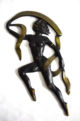 Large Viennese Bronze Temple Dancer Figurine-VA-1703930