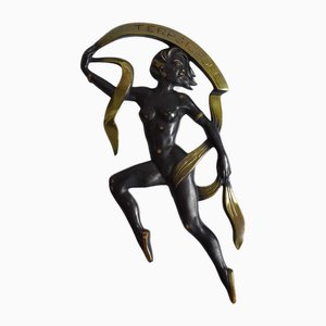 Large Viennese Bronze Temple Dancer Figurine-VA-1703930