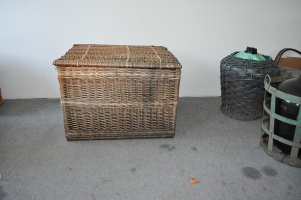 Large Vintage Basket with Lid, 1940s-OXJ-680572