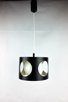 Large Vintage Black Pendant Lamp, 1960s-YBU-699667