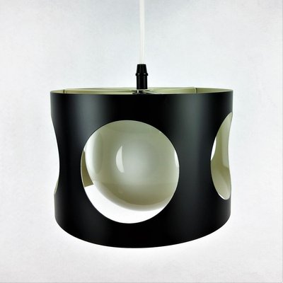 Large Vintage Black Pendant Lamp, 1960s-YBU-699667