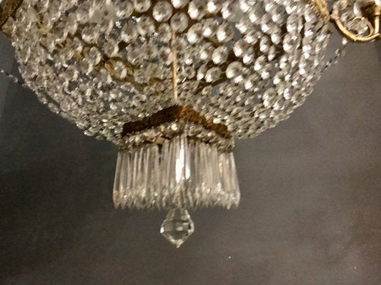 Large Vintage Crystal Chandelier, 1950s-JJC-656826