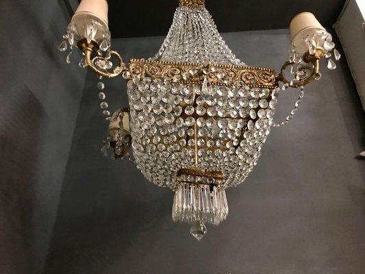 Large Vintage Crystal Chandelier, 1950s-JJC-656826