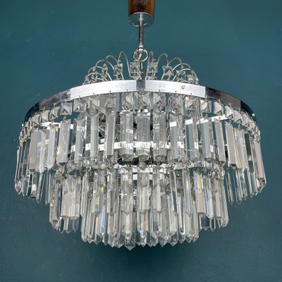 Large Vintage Crystal Chandelier from Sijaj Hrastnik, Yugoslavia, 1970s-WQC-1144148