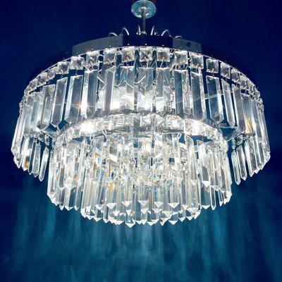 Large Vintage Crystal Chandelier from Sijaj Hrastnik, Yugoslavia, 1970s-WQC-1144148