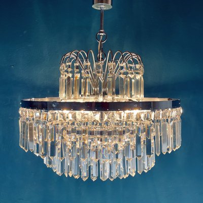 Large Vintage Crystal Chandelier from Sijaj Hrastnik, Yugoslavia, 1970s-WQC-1144148