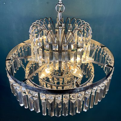 Large Vintage Crystal Chandelier from Sijaj Hrastnik, Yugoslavia, 1970s-WQC-1144148