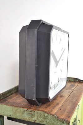 Large Vintage Double-Sided Clock from Pragotron, 1960s-AOX-1822906