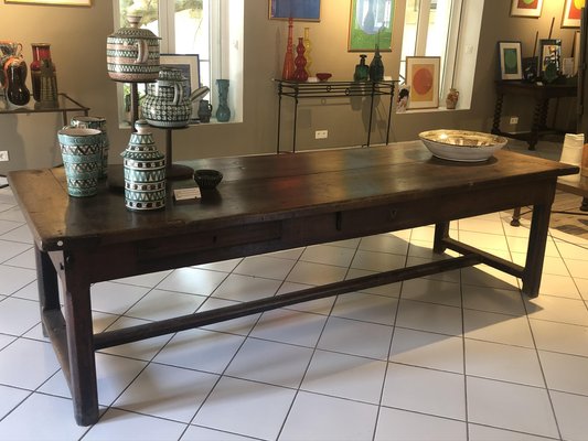 Large Vintage Farmhouse Style Dining Table-TEP-1234581