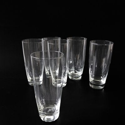 Large Vintage Footed Cocktail Selter Glasses, Sweden, Set of 6-JKV-1799364