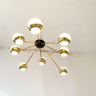 Large Vintage Gold Ceiling Lamp, 1980s-OLY-782293