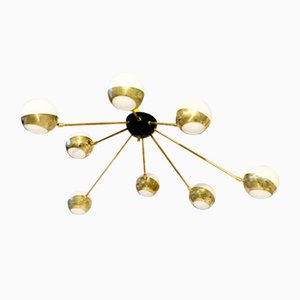 Large Vintage Gold Ceiling Lamp, 1980s-OLY-782293