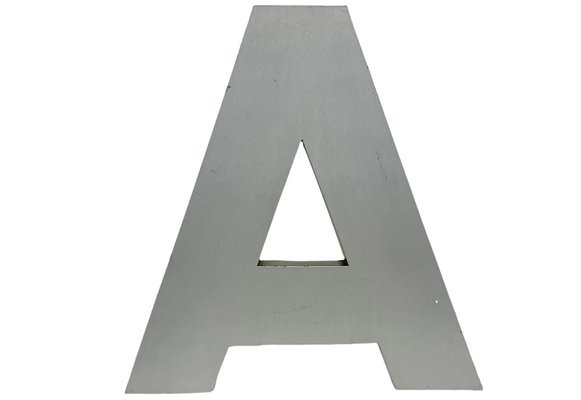 Large Vintage Grey Iron Facade Letter A, 1970s-CGF-1747346