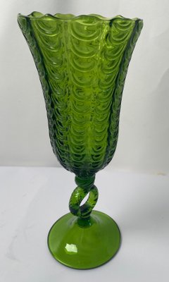 Large Vintage Handcrafted Murano Glass Chalice in the Style of Carlo Scarpa, 1950s-TKI-956056