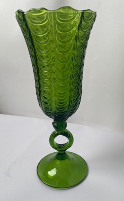 Large Vintage Handcrafted Murano Glass Chalice in the Style of Carlo Scarpa, 1950s-TKI-956056