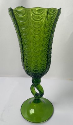 Large Vintage Handcrafted Murano Glass Chalice in the Style of Carlo Scarpa, 1950s-TKI-956056