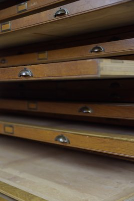 Large Vintage Industrial Oak File Cabinet with Multiple Drawers, 1930s-ZAA-1239105