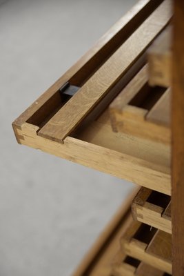 Large Vintage Industrial Oak File Cabinet with Multiple Drawers, 1930s-ZAA-1239105