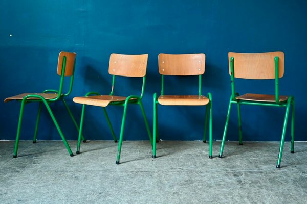 Large Vintage Industrial Stackable Chairs, Set of 30-AIU-2022944