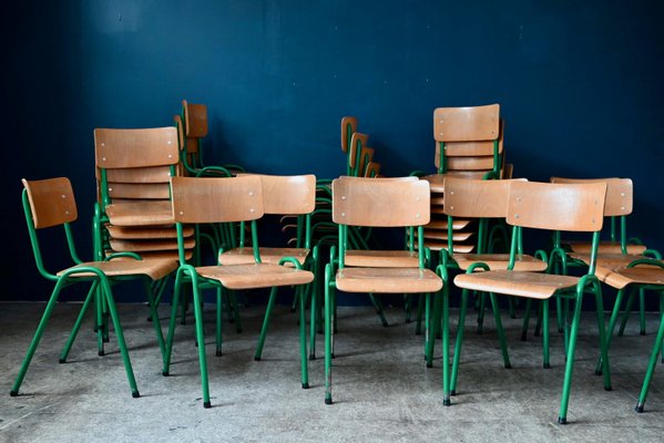 Large Vintage Industrial Stackable Chairs, Set of 30-AIU-2022944