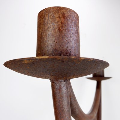 Large Vintage Iron Candleholder-NYF-2019140