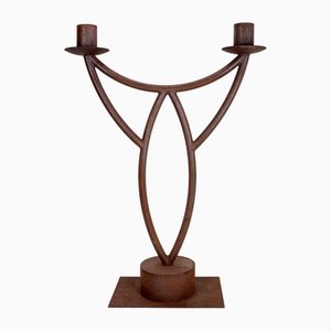 Large Vintage Iron Candleholder-NYF-2019140