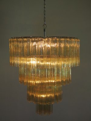 Large Vintage Italian Chrome and Murano Glass Chandelier, 1982-FHZ-640614