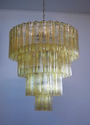 Large Vintage Italian Chrome and Murano Glass Chandelier, 1982-FHZ-640614