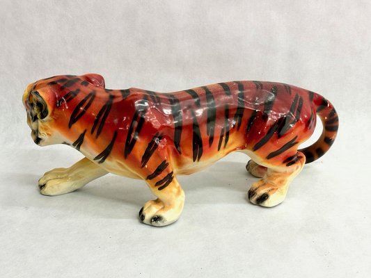 Large Vintage Italian Tiger Statue in Resin, 1970s-ZCY-1778064