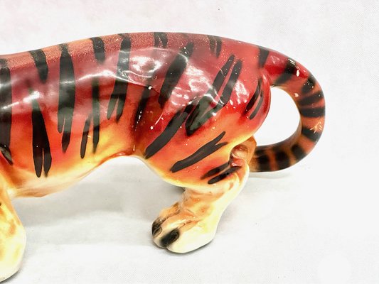 Large Vintage Italian Tiger Statue in Resin, 1970s-ZCY-1778064