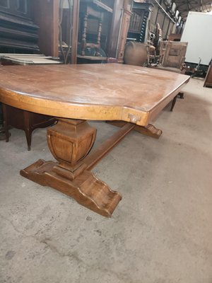 Large Vintage Oak Monastery Table, 1970s-HJH-2014858