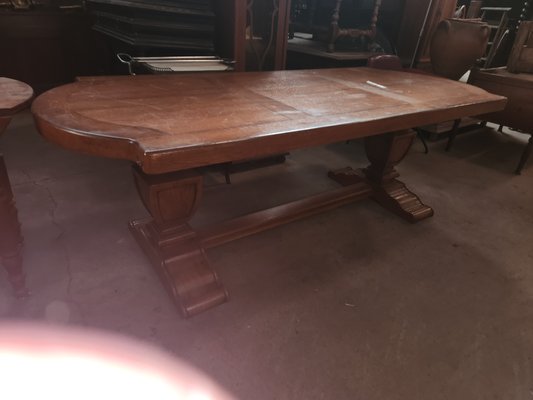 Large Vintage Oak Monastery Table, 1970s-HJH-2014858