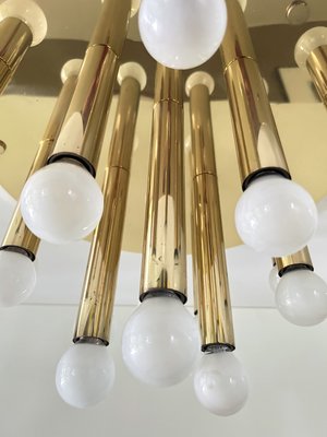 Large Vintage Space Age Brass Flush Light, 1970s-GUT-2027965