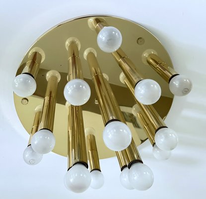 Large Vintage Space Age Brass Flush Light, 1970s-GUT-2027965