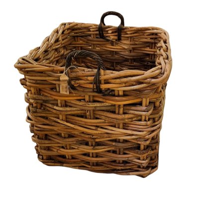 Large Vintage Spanish Wicker Basket-TCS-1816370