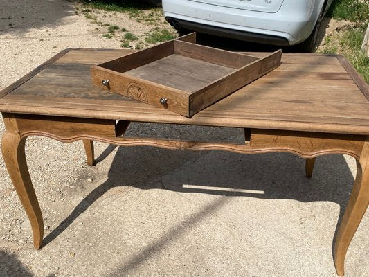 Large Vintage Table in Carved Oak, 1890s-ZYJ-2022661