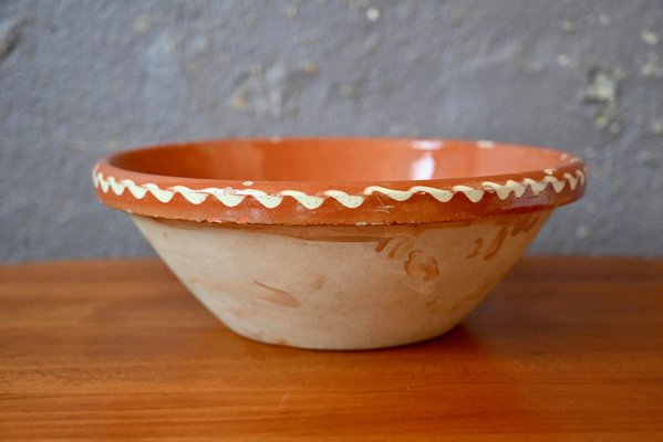 Large Vintage Terracotta Bowl-AIU-1786440