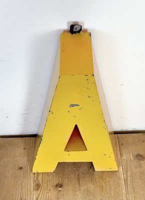 Large Vintage Yellow Iron Facade Letter A, 1960s-CGF-2043781