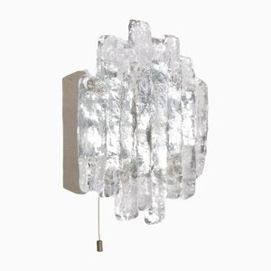 Large Wall Lamp with Ice Glass Made by J.T. Kalmar,1960s-EZZ-1323839