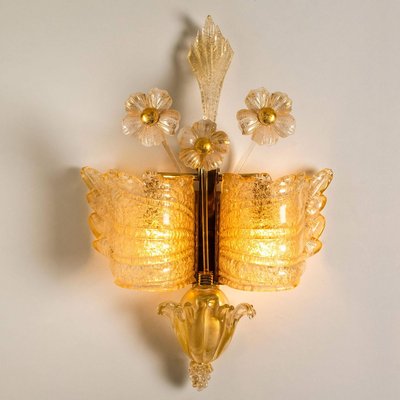 Large Wall Lights by Barovier & Toso, Italy, Set of 2-VDW-839039