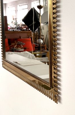 Large Wall Mirror in Brass from Vereinigte Werkstätten München, 1970s-VNE-1804376