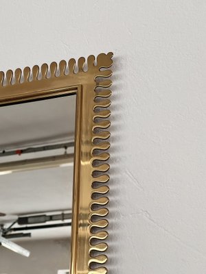 Large Wall Mirror in Brass from Vereinigte Werkstätten München, 1970s-VNE-1804376