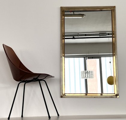 Large Wall Mirror in Brass from Vereinigte Werkstätten München, 1970s-VNE-1804376