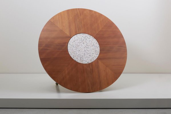 Large Walnut and Terrazzo Marble Table by Harvey Probber, 1960s-SFD-631561