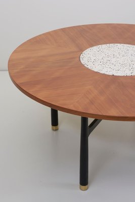 Large Walnut and Terrazzo Marble Table by Harvey Probber, 1960s-SFD-631561