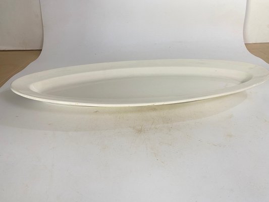 Large White Enameled Faience Dish from Digoin & Sarreguemines, 1930s-UR-1746567