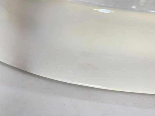 Large White Enameled Faience Dish from Digoin & Sarreguemines, 1930s-UR-1746567