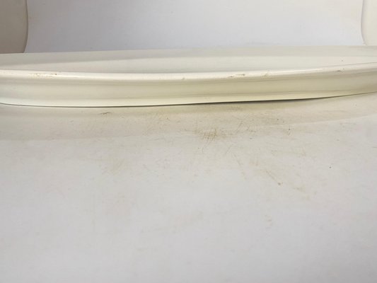 Large White Enameled Faience Dish from Digoin & Sarreguemines, 1930s-UR-1746567