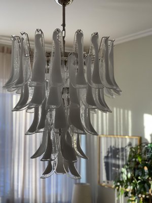 Large White Murano Chandelier in the Style of Mazzega-ARN-1128721